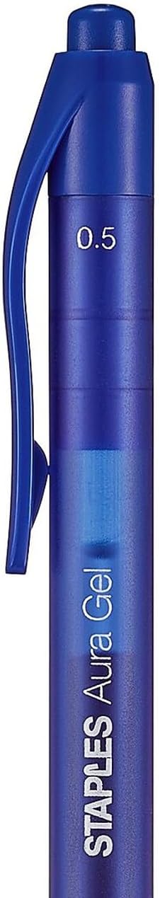 STAPLES Retractable Gel Pens, Fine Point 0.5mm, 36 Pack – Aura Precision Gel - Image 2