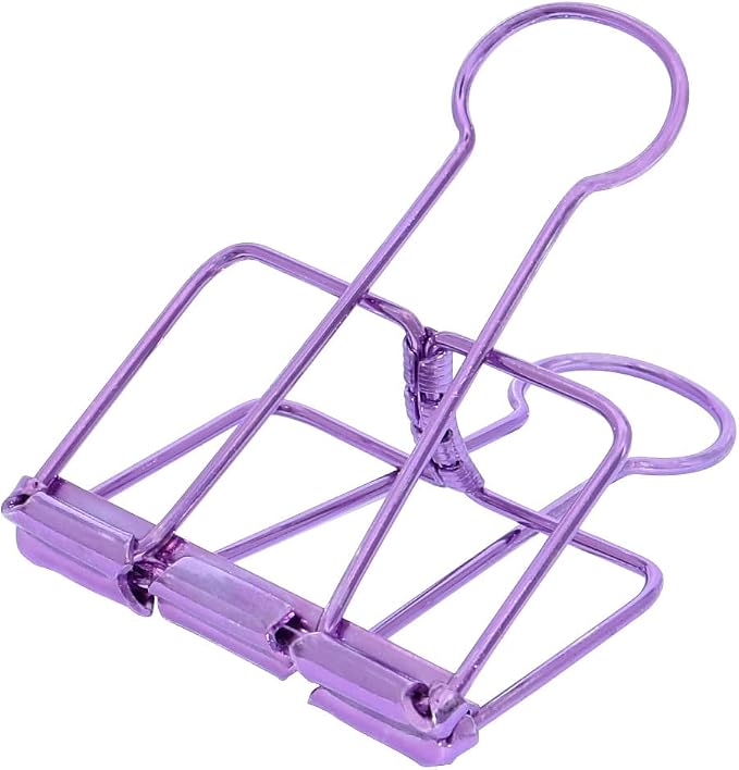 Extra Large Binder Clips 2 Inch, Big Paper Clamps Purple by zoohot