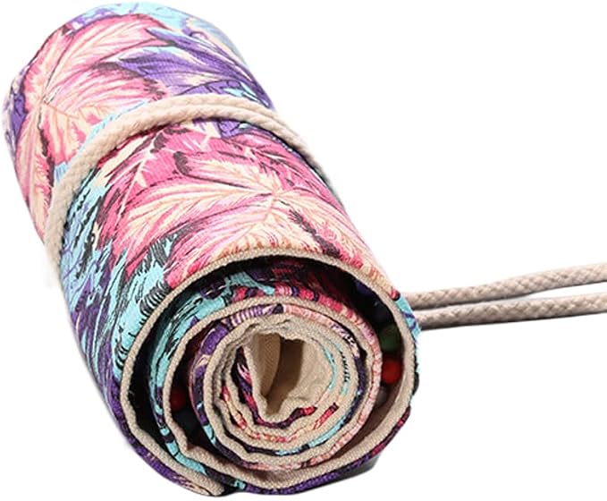 DIYOMR 24/36/72 Slots Pencil Wrap Pencil Rolls, Artist Colored Pencils Roll Up - Image 8