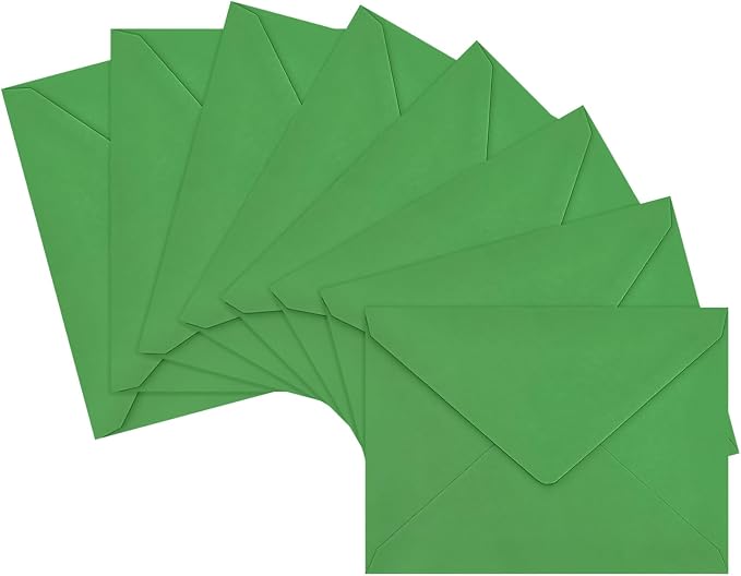 50 Pack A7 Envelopes, 5.24 x 7.24 in Christmas Envelopes by LIKAJON