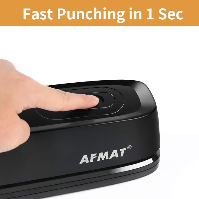 AFMAT Electric 3 Hole Punch, 20-Sheet 3 Hole Puncher - Image 2