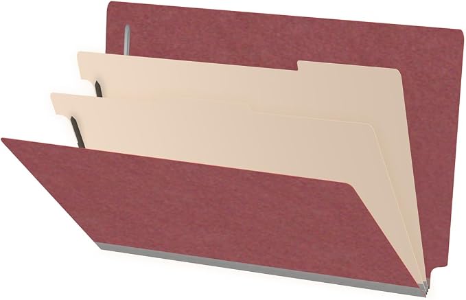 Ecom Folders End Tab Pressboard Classification Folders | Legal Size 25 Pt Stock by Ecom+Folders