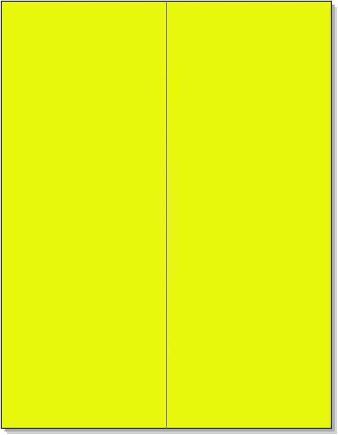 NextDayLabels - 8-1/2 x 11 Neon Color High Light Fluorescent Labels by NextDayLabels