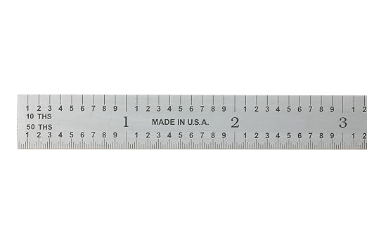 PEC Tools 6"/150mm Flexible Metal Ruler, High-Quality Machinist Ruler, Satin - Image 3