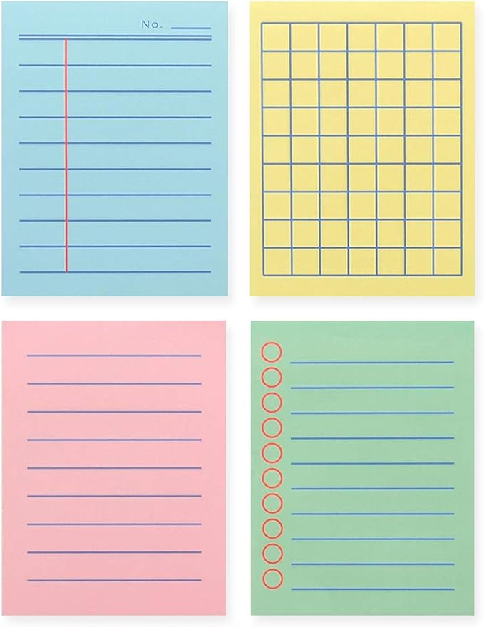 Monolike Memopad Boldline Color design SET by Onlythingsilike