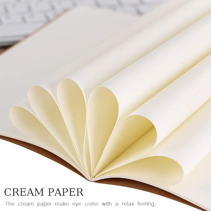 30 Pack A5 Blank Journal Notebook for Travelers, Student Gifts Office and School Supplies, Writing Journal Sketchbook Subject Notebooks Travel Journals Bulk, Kraft Paper, 80 Pages, 40 Sheets, 8.3x5.5-DeskLoop Office