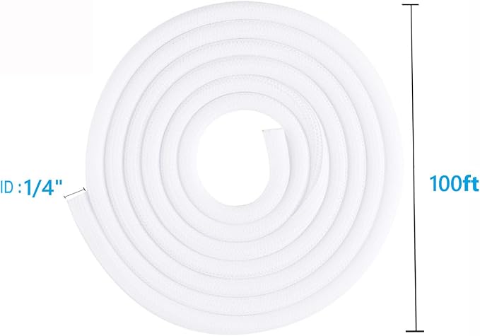 QCSIW 1/4" x100ft Split Sleeve Wire Loom Tubing - Image 8