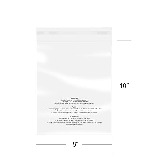 iMailer - 100 Count - 8" x 10" Clear Plastic Poly Bags - Image 2