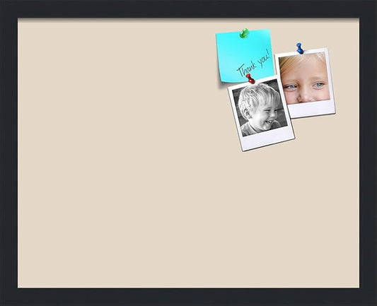 PinPix 19x15 Inch Cork Bulletin Board. This Decorative Framed Pin Board Comes with Desert Pastel Design and a Satin Black Frame. Ideal for Home Office Decor or Message Board (PinPix-1815)-DeskLoop Office