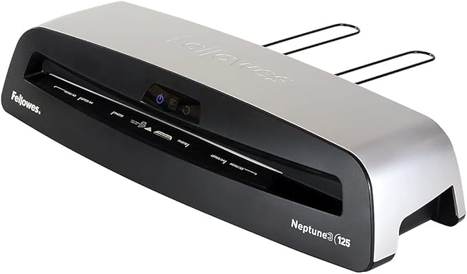 Fellowes Neptune 3 125 Laminator with 10 Pouches, 12.5 Inch (5721401), Silver, Black-DeskLoop Office