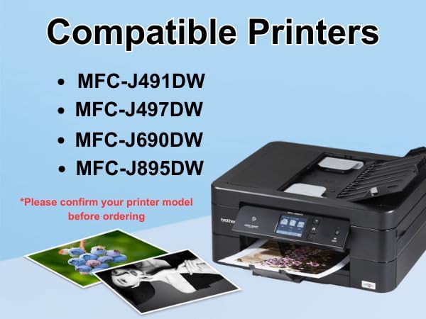 Compatible Brother LC3011 LC-3011 3011 Ink Cartridges for Brother MFC-J491DW MFC-J497DW MFC-J690DW MFC-J895DW Printer, 5-Pack (2 Black, 1 Cyan, 1 Magenta, 1 Yellow)-DeskLoop Office