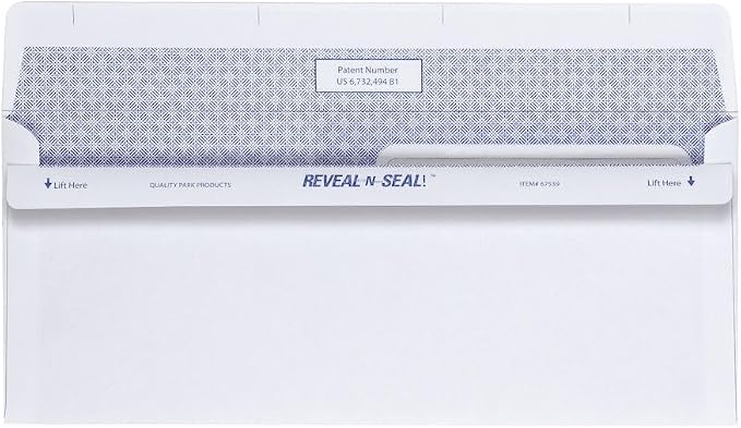 Quality Park #8 5/8 Double-Window Security Envelopes, Self-Sealing, Tamper - Image 3