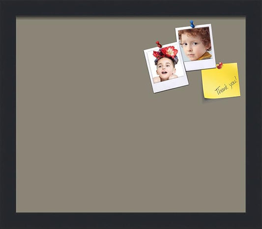 PinPix 14x12 Inch Cork Bulletin Board. This Decorative Framed Pin Board Comes with Pewter Design and a Satin Black Frame. Ideal for Home Office Decor or Message Board (PinPix-1812)-DeskLoop Office