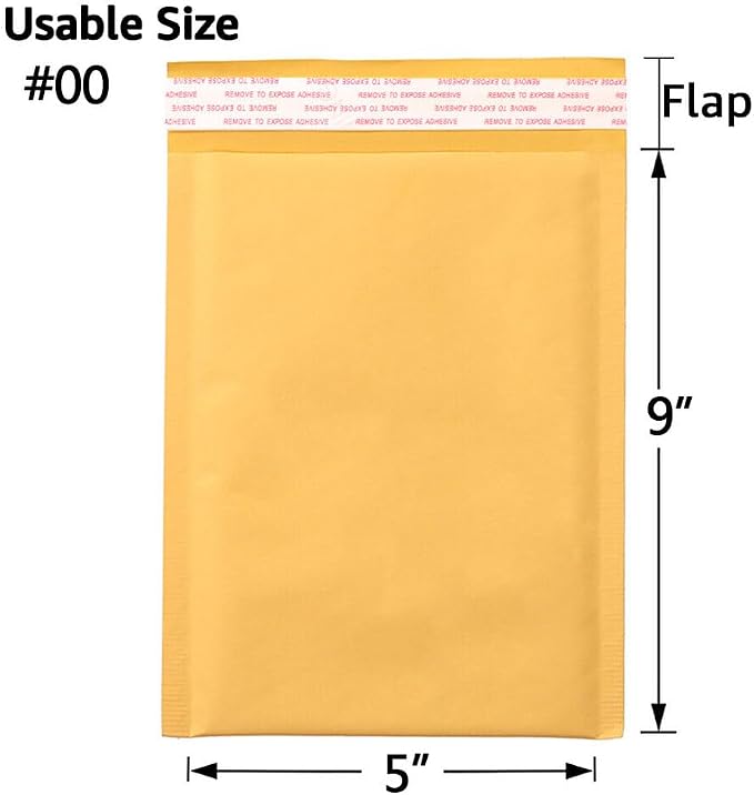 Kraft Bubble Mailers Shipping Mailing Packing Padded Envelopes #00 - Image 5