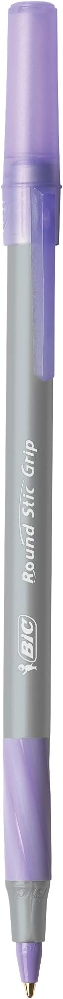 BIC Round Stic Grip Xtra Comfort Fashion Ball Point Pen; Purple; - Image 2