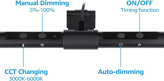 TORCHSTAR LED Computer Monitor Lamp, Auto-Dimming, CRI 97 Eye-Caring Adjustment - Image 6
