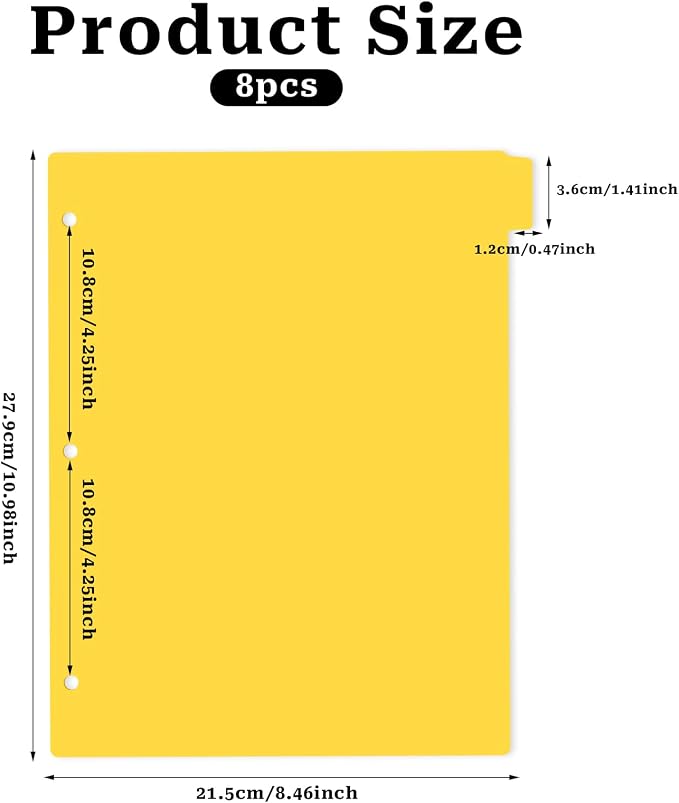 3 Ring Yellow Binder Dividers - Image 2