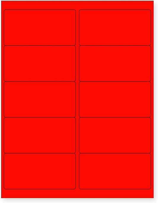 NextDayLabels - 8-1/2 x 11" Neon Color High Light Fluorescent Labels by NextDayLabels