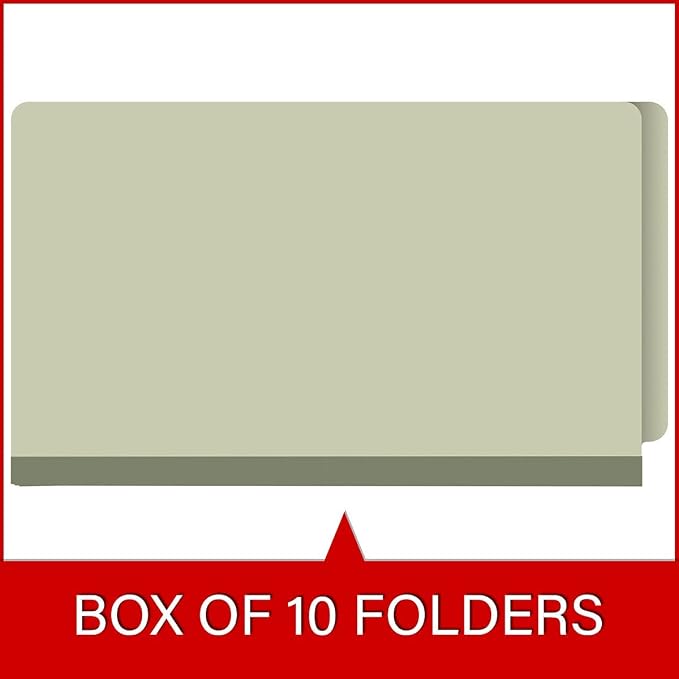 Ecom Folders End Tab Pressboard File Folders | Legal Size 25 Pt Stock - Image 6