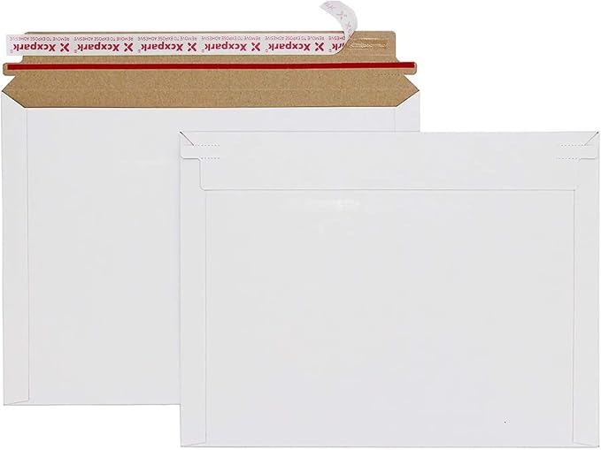 Xxcxpark 25 Pack Rigid Mailers, 9.5x12.5 inches Self Seal Photo Document by Xxcxpark