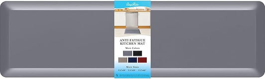 4/5 Inch Thick Kitchen Mat Anti Fatigue Mat Kitchen Rugs Kitchen Decor Non-Slip, Stain Resistant, Waterproof Kitchen Mats Desk Mat for Kitchen, Office, Workshop, Grey, 17'' x 60''-DeskLoop Office