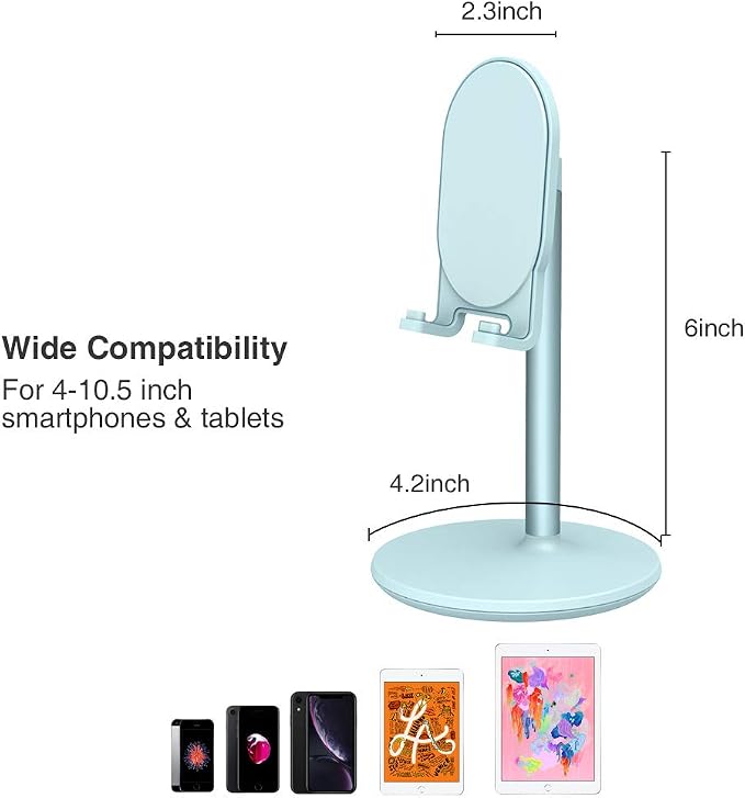 Bright Stone Phone Stand for Desk, Adjustable Cell Phone Holder for Desk - Image 4