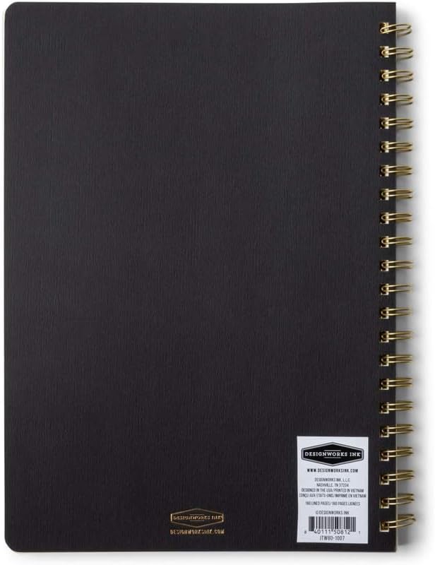 DesignWorks Ink Textured Paper Twin Wire Notebook, Daily Planner & Soft Cover - Image 2