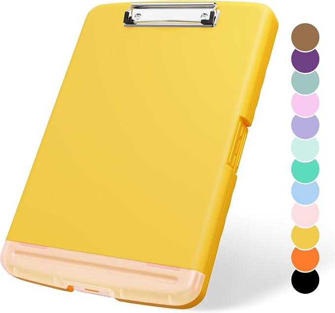 Plastic Clipboard with Storage, 8.5 x 11 Storage Organization Box Side-Opening by ZAXMEY