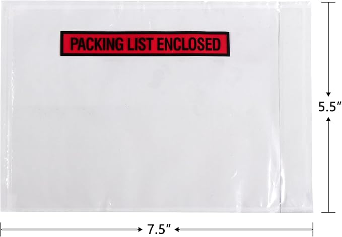 iMailer - 10 Pack 7.5x5.5 inches Packing List Enclosed Envelopes - Image 2