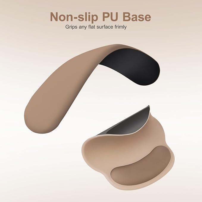 MOSISO Wrist Rest Support for Mouse Pad&Keyboard Set, Circle Curved Ergonomic - Image 4