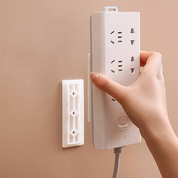 12 PCS Adhesive Punch Free Socket Holder, Self-Adhesive Desktop Socket Fixer - Image 5