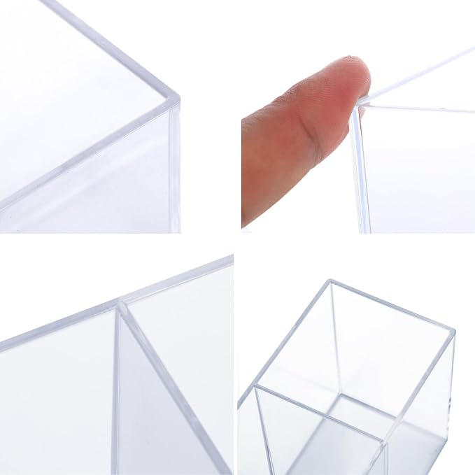 elysolpluv Clear Acrylic Silverware & Pen Organizer Caddy, Transparent Plastic - Image 3