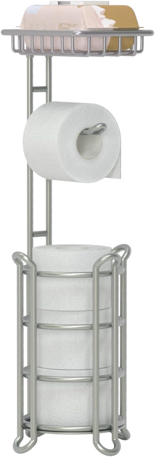 Toilet Paper Holder Stand Bathroom Tissue Dispenser Holders Rack Free Standing by TreeLen