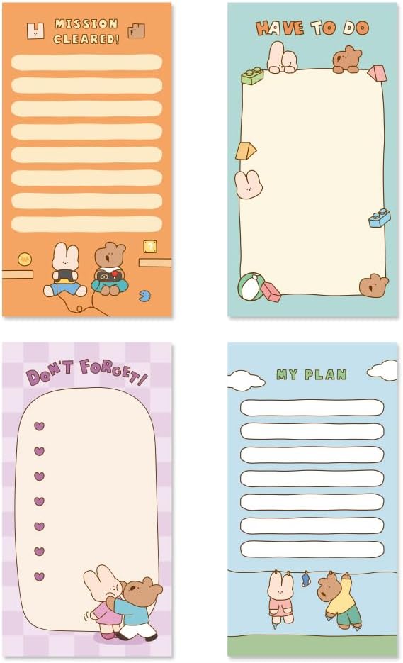 Monolike Memopad Happy and Lucky Littles Series.1 4P SET by Onlythingsilike