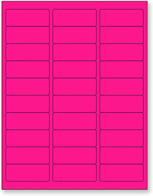 8-1/2 x 11 Neon Color High Light Fluorescent Labels by NextDayLabels