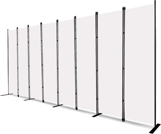 MAYOLIAH 8-Panel White Room Divider 6ft Tall Folding Privacy Screen Portable by MayoliahHome
