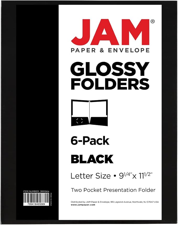JAM PAPER Laminated Two Pocket Glossy School Folders - Image 6