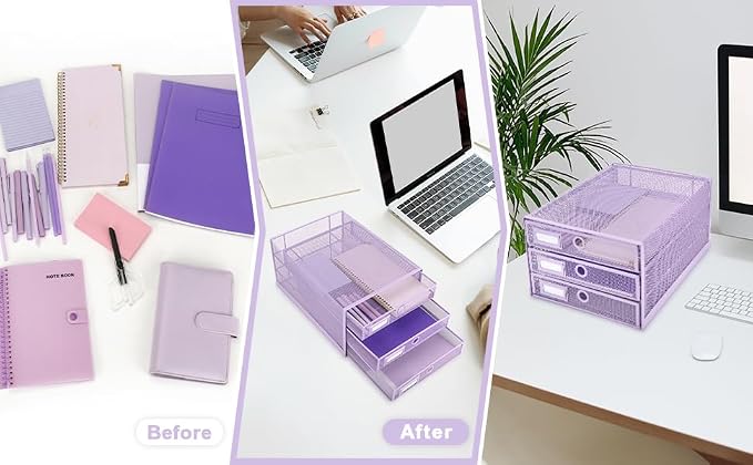 EXERZ Paper Sorter 3 Tier Drawers A4 / Multifunctional Desk Organiser/Letter - Image 7