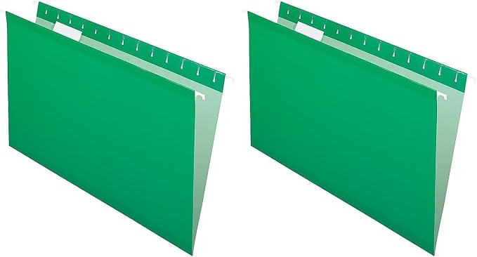 Pendaflex Reinforced Hanging Folders, Legal Size, Bright Green, 1/5 Cut by TOPSProducts