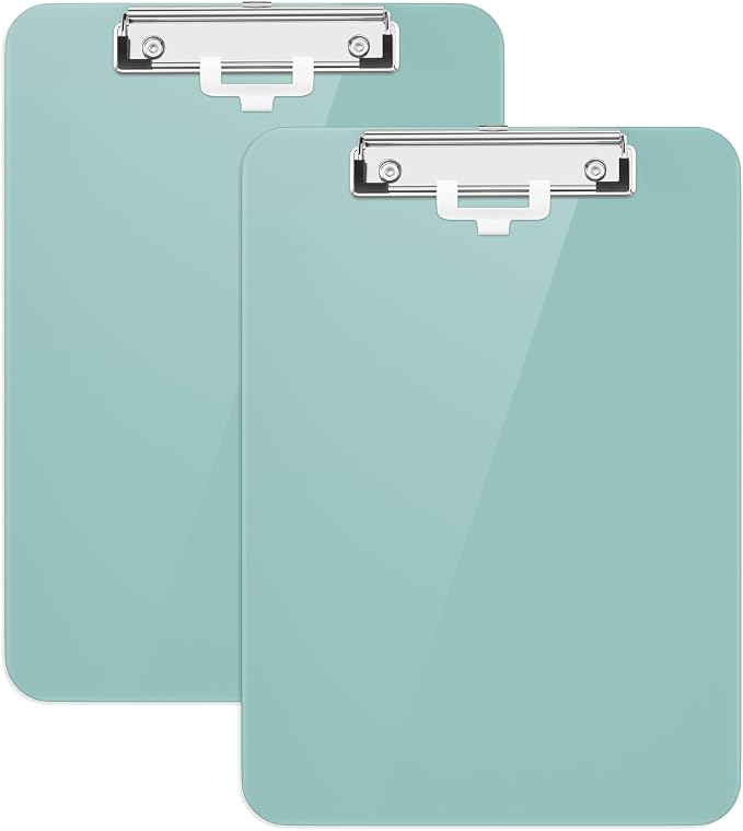 Hongri Plastic Clipboard with Pen Holder, Nurses and Women, Low Profile Clip by Hongri