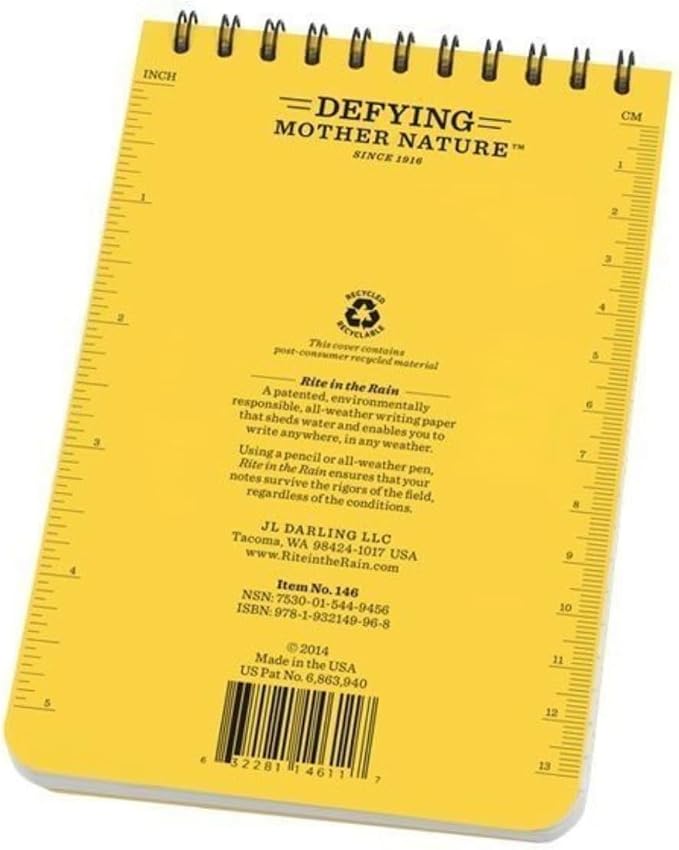 Rite in the Rain Weatherproof Top Spiral Notebook, Universal Pattern | - Image 2