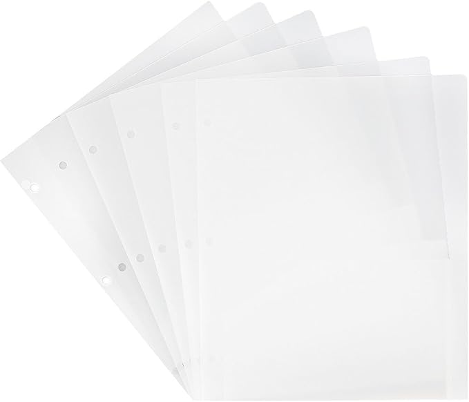 JAM PAPER Heavy Duty Plastic 3 Hole Punch Pocket Folders - Image 3