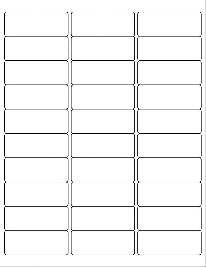 LabelMore 30 up Labels 1" X 2-5/8" Shipping Address FBA Label by LabelMore