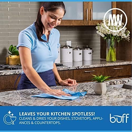 12" x 12" MW Pro Multi-Surface Microfiber Cleaning Cloths | Blue - 12 Pack | Premium Microfiber Towels for Cleaning Glass, Kitchens, Bathrooms, Automotive, Supplies & Products-DeskLoop Office