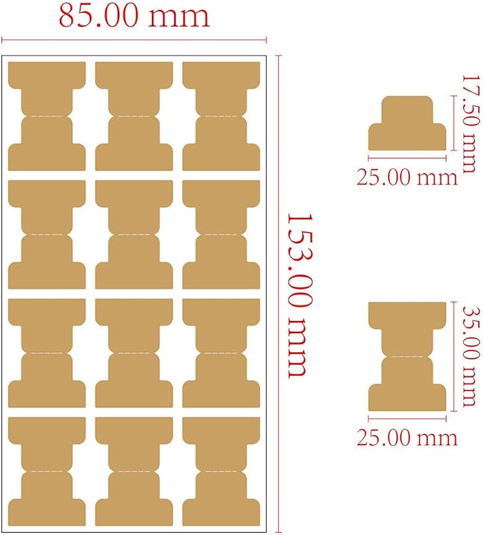 420 PCS Brown Writable Index Tabs, 35 Sheets Smudge-Free Thickened Paper Tape - Image 2