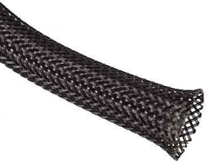Techflex 1/2 Clean Cut Sleeving 25 feet Black by Electriduct