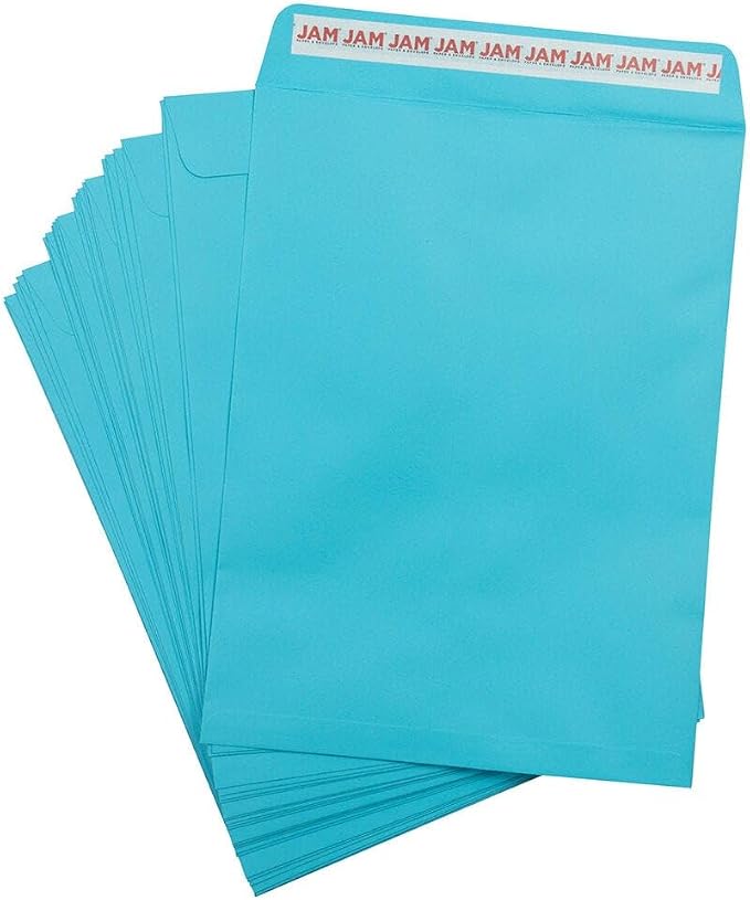 LUXPaper 9 x 12 Open End Envelopes | Peel & Press | Pool Blue | 80lb. Text | 50 - Image 5