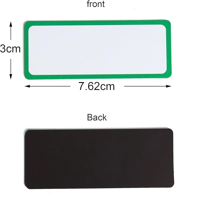 60 Dry Erase Magnetic Labels: 3"x1.2" Blank Name Plates, Name Tags, Strips - Image 3