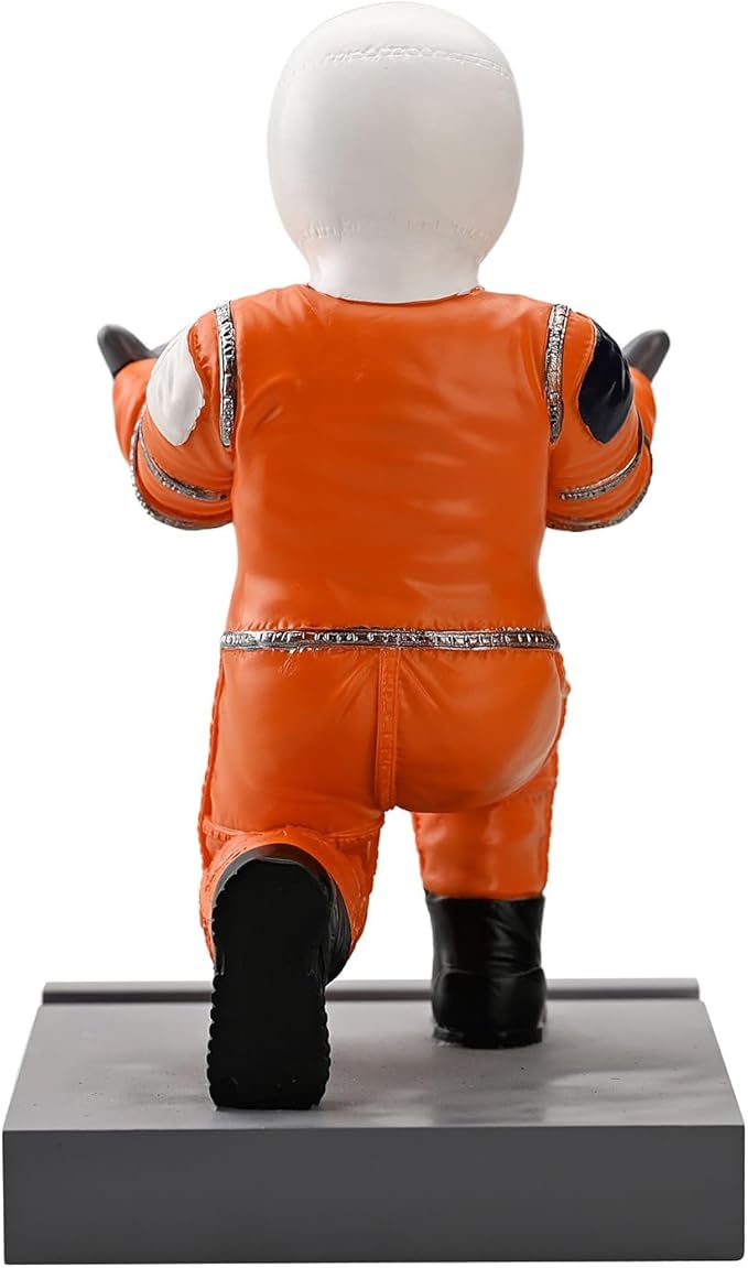 Astronaut Resin Pen Holder, Mobile Phone Stand, Device Stand, Desk Organizer Decorative Pen Holder (Orange&Black)-DeskLoop Office