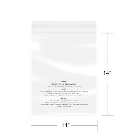 iMailer - 100 Pcs - 11" x 14" Clear Poly Bags - Image 2